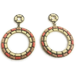 Boho Mosaic Hoop Earrings