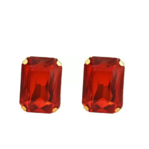 Crimson Glamour Stud Earrings