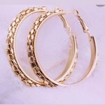 Golden Serpent Hoop Earrings
