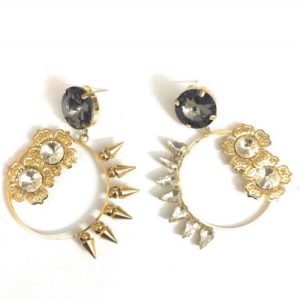 Asymmetrical Edge Statement Earrings