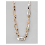 Textured Oval Link Necklace