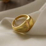 The Golden Domed Pavé Ring