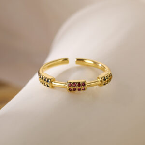 Duo-Tone Pave Band Ring