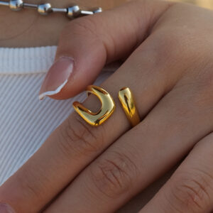 Sculptural Crescent Ring