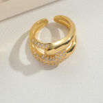 Linked Pave Ring
