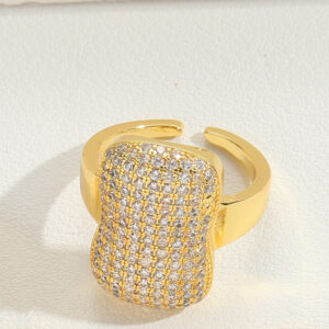 Sculptural Pave Ring
