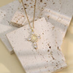 Lunar Cross Pendant Necklace