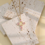 Rosa Cross Pendant Necklace