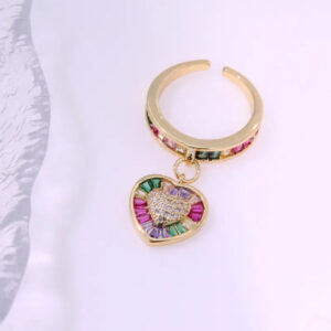 Playful Prism Heart Ring