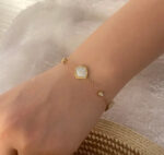Moonlit Mosaic Gold Bracelet Free Size