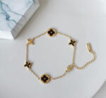 Noir Bloom Black Enamel Bracelet
