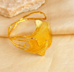 Timeless Petal Gold Open Cuff Bracelet