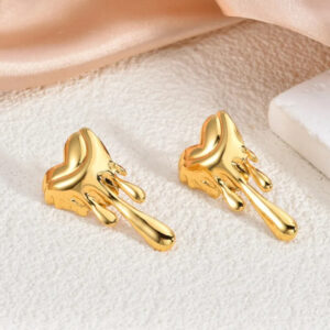 Melting Heart Stud Earrings
