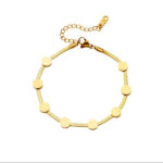 Golden Disc Chain Bracelet