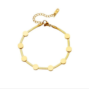 Golden Disc Chain Bracelet