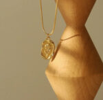 Golden Tulip Pendant Necklace