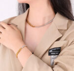 Celeste Gold-Plated Chain & Crystal Bracelet