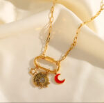 Cosmo Gold-Plated Charm Necklace