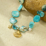 Ocean Charm Blue Stone Necklace