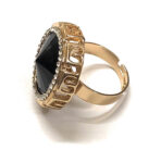 Black Crystal Statement Ring
