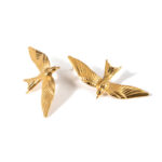 Golden Soaring Bird Earrings