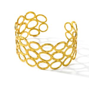 Golden Ellipse Open Cuff