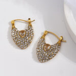 Starlight Pavé Heart Hoops