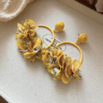 Golden Meadow Fabric Flower Hoops