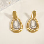 Eternal Horizon Mixed-Metal Teardrop Earrings