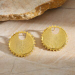 Golden Solar Radiance Earrings