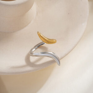 Silver and Gold Wrap Ring