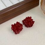 Crimson Petal Bloom Earrings