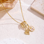 Enchanted Rose & Heart Charm Necklace