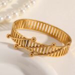 Golden Celestial Orbital Bangle Bracelet