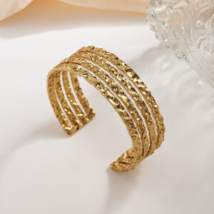 Textured Harmony Multi-Band Cuff