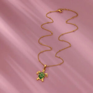 Emerald Shell Sea Turtle Necklace
