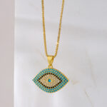 Azure Gaze Evil Eye Pendant Necklace