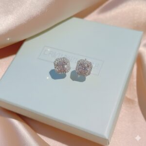 Radiant Halo Square Studs