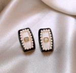 Pearl Frame Stud Earrings