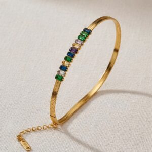 Aurora Spectrum Snake Chain Bracelet