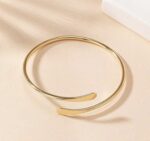 Golden Whisper Open Cuff